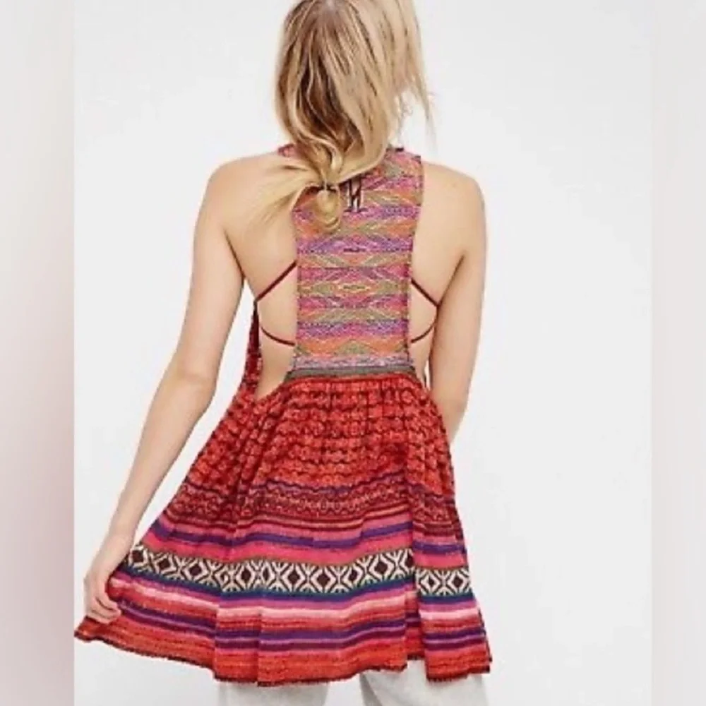 Free People Boho Rare Hearts Sweater Dress Crochet Swimsuit Coverup Top or Dress